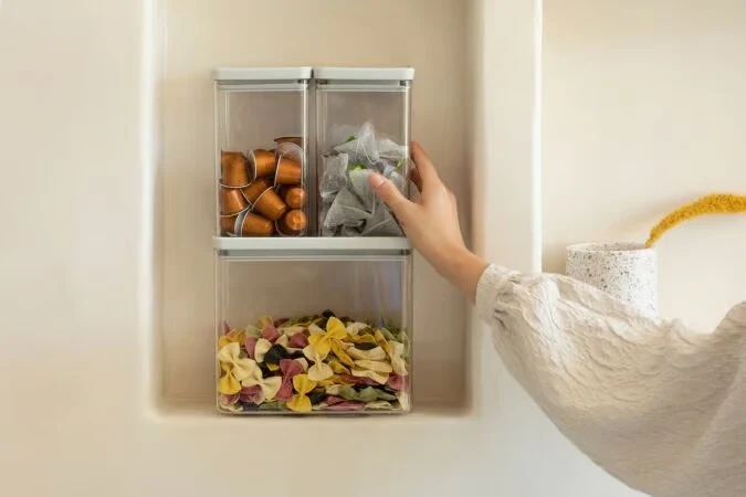 Brabantia - Tasty opbevaringssæt stabelbar 3 dele 2x1,6+1x3,5L