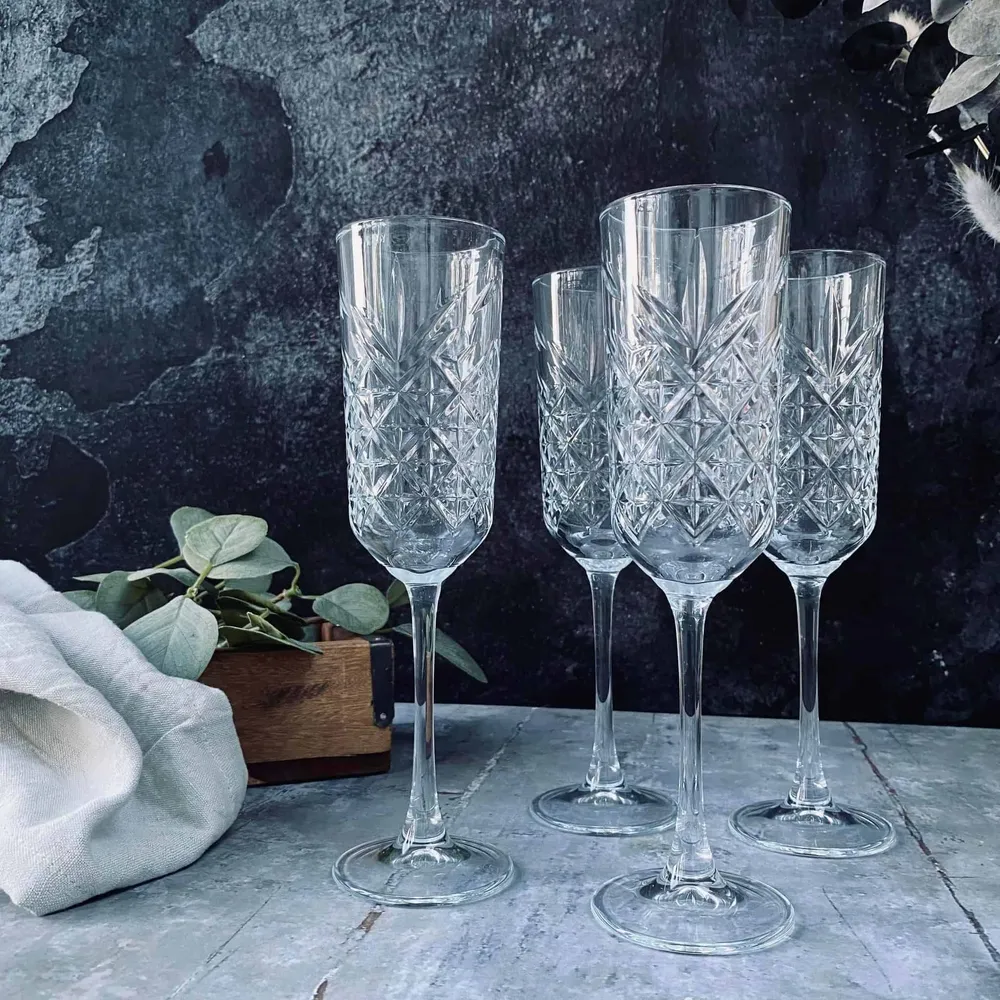 Champagneglas - 4 stk