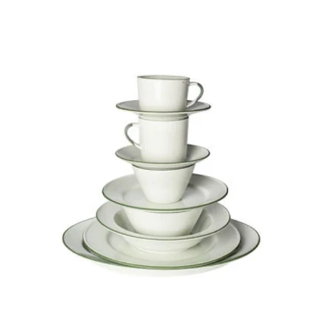Coffee Cup Saucer Green