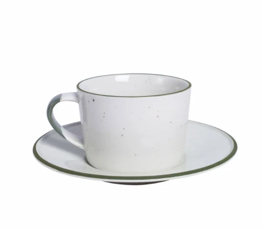 Coffee Cup Saucer Green