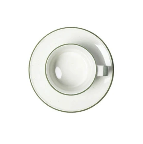 Coffee Cup Saucer Green