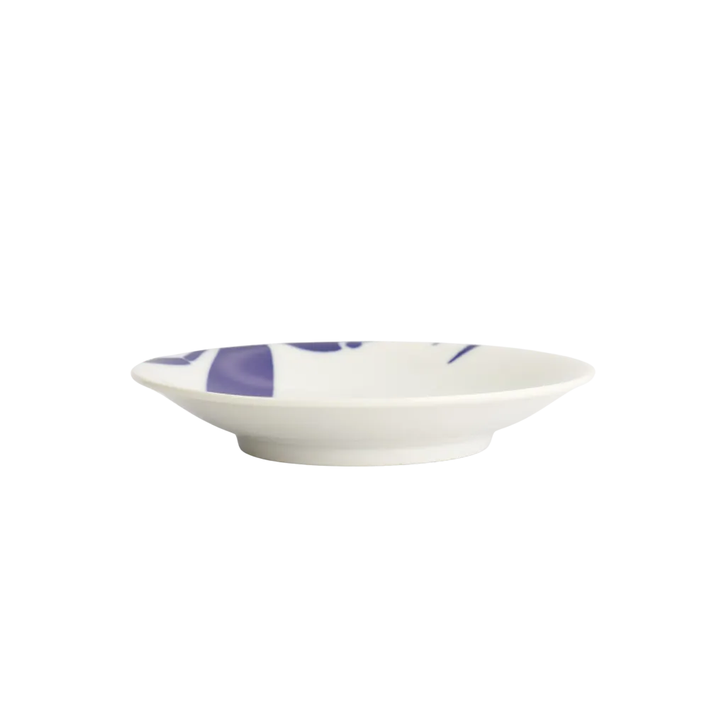 Crab Kawaii tallerken, blå/hvid - Ø13,7 cm.