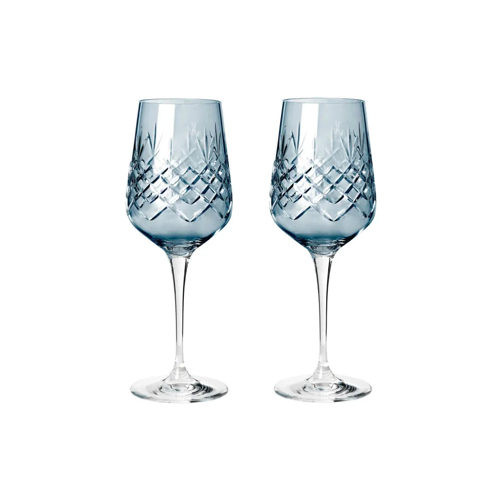Crispy Sapphire Madame hvidvinglas, blå, 2 stk - 35 cl
