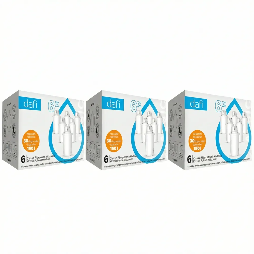 Dafi Filterpatroner | 3 x 6-pack