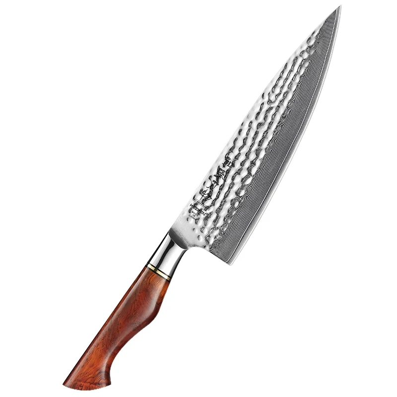 Damaskus kokkekniv | Palisander