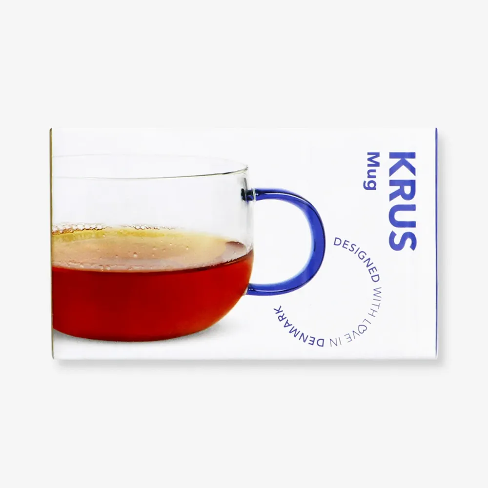 Designers Collection - Glaskrus med blå hank - 350 ml