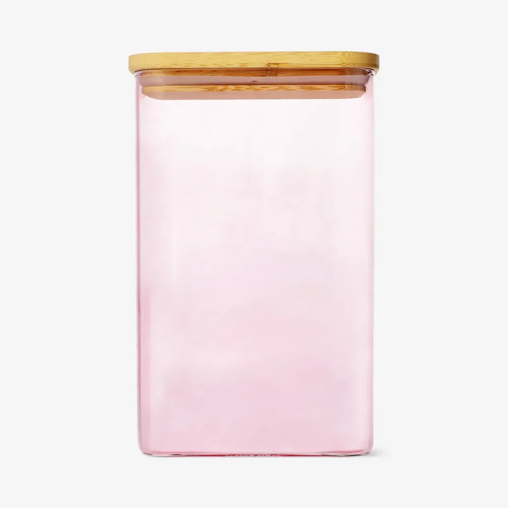 Designers Collection - Pink glasbeholder med låg - 1,7 L