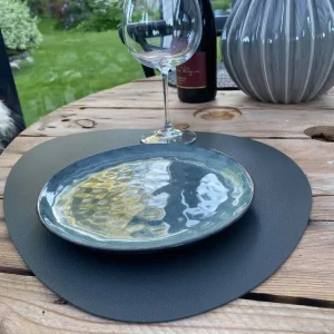 Dækkeserviet – Oval Grå