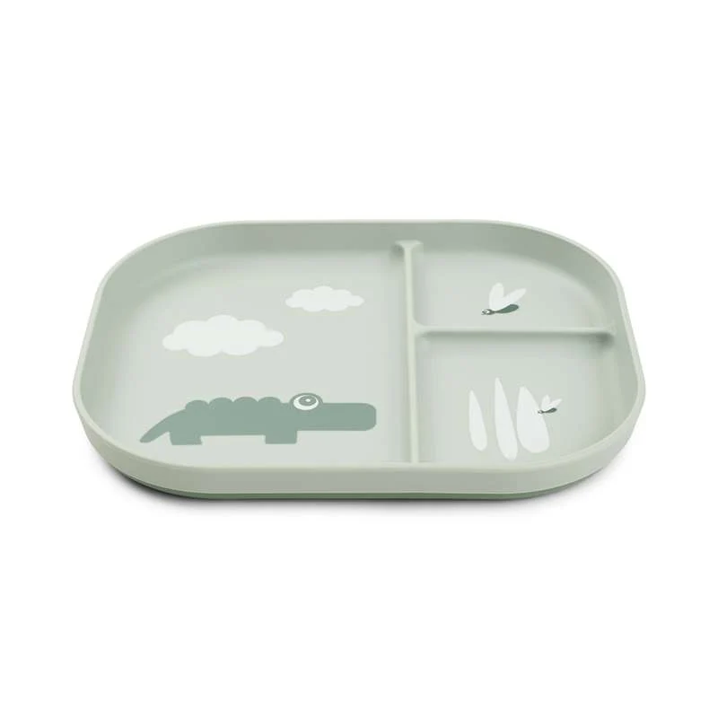 Done Deer Foodie Ruminddelt Tallerken - Croco - Grøn