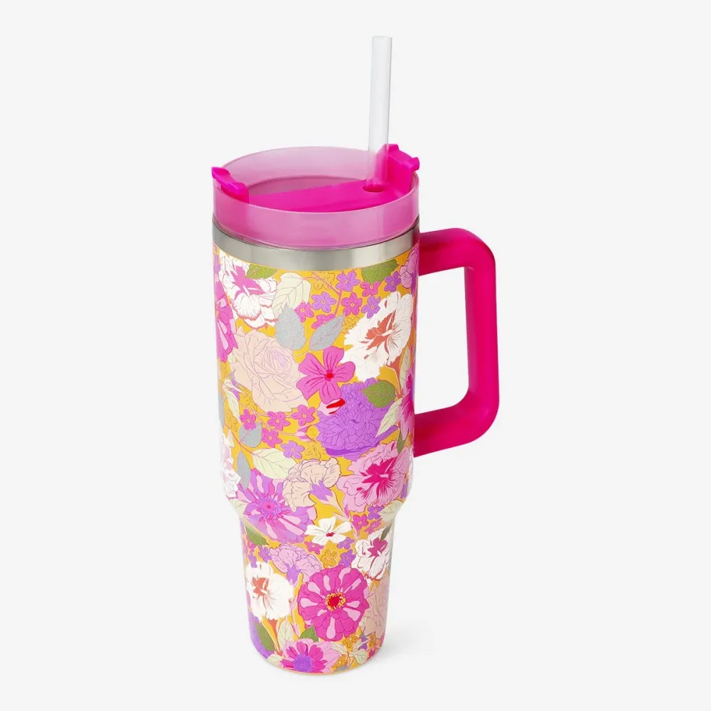 Drikkedunk med blomsterprint - 1,2 L