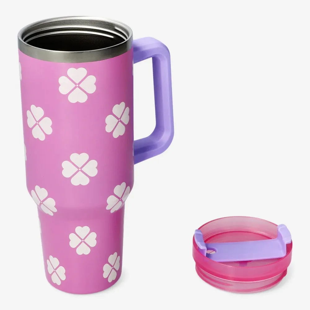 Drikkedunk med kløverprint - 1,2 L