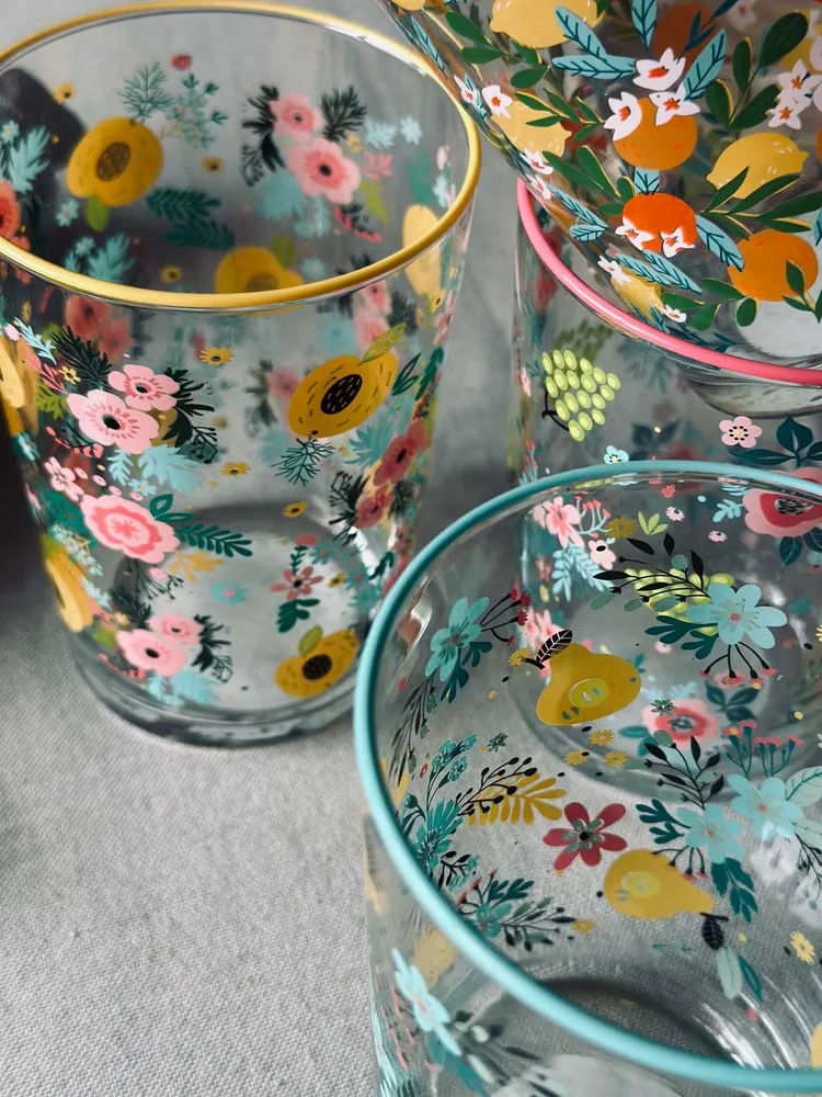 Drikkeglas FLORA - Sæt med 4 glas