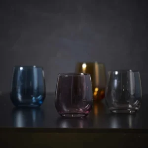Drikkeglas i flotte farver - 4stk