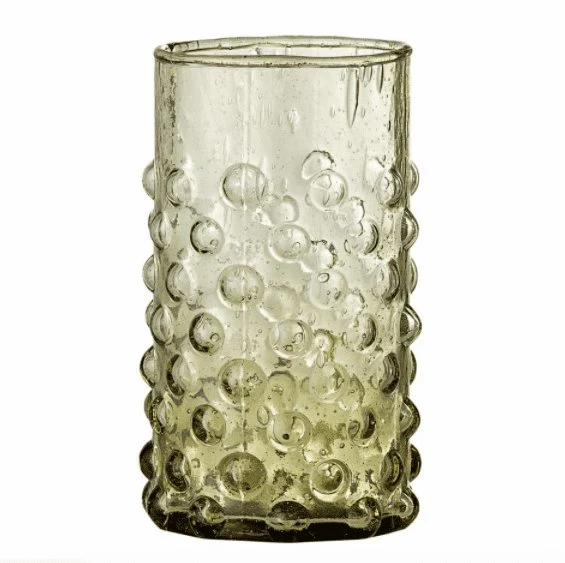 Drikkeglas, Grønne dots , Genanvendt Glas