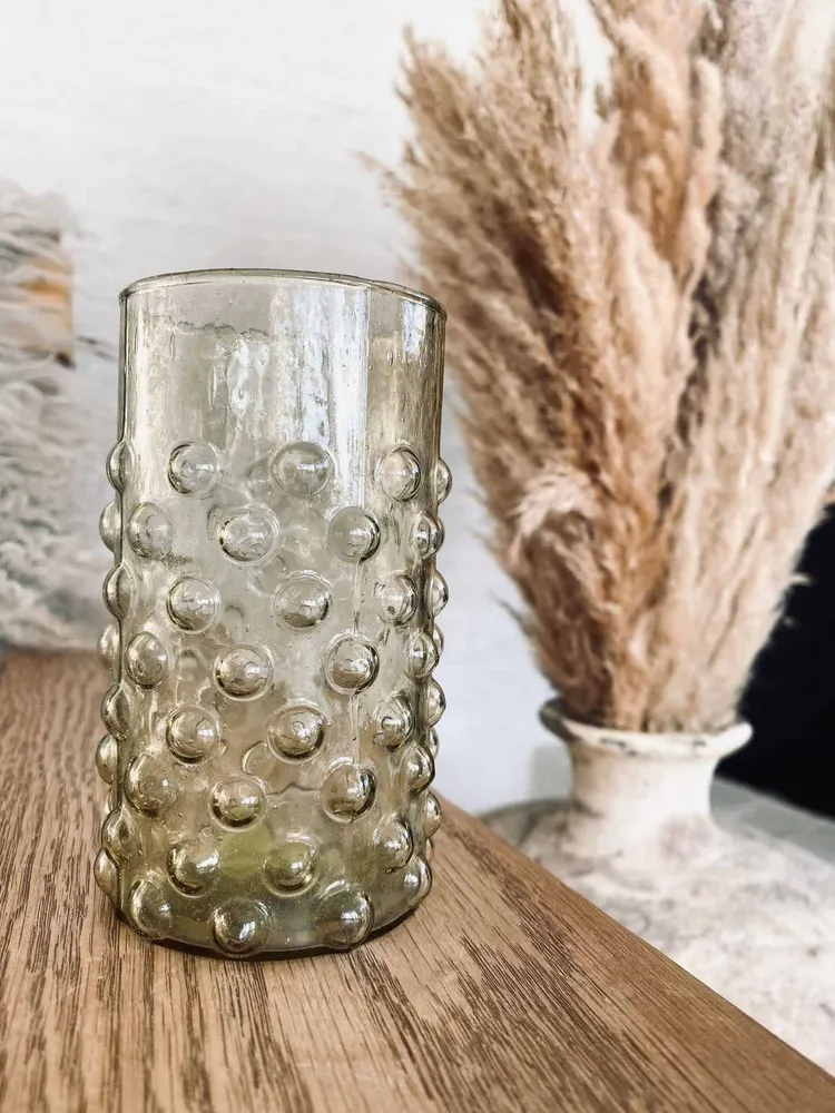 Drikkeglas, Grønne dots , Genanvendt Glas