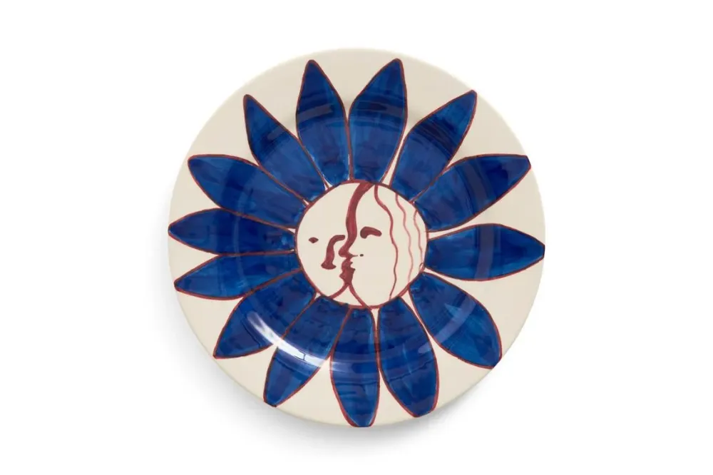 x Emma Kohlmann Deep Blue Flower tallerken - Ø28,5 cm.