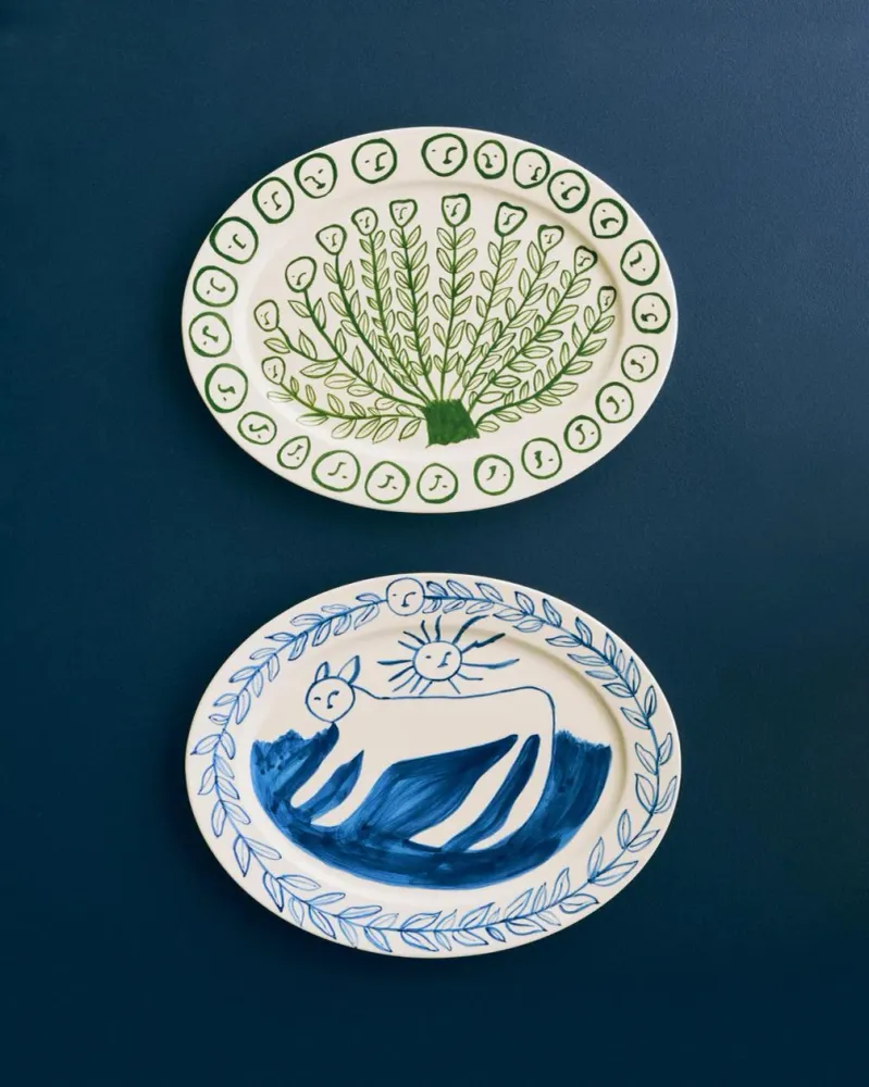 x Emma Kohlmann Olive Grove Oval fad - L36,5 cm.