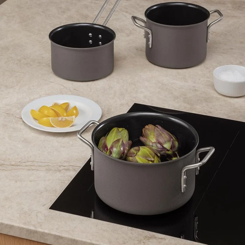 Eva Trio - Grey Line Stegepande Ø 24 cm - Rustfrit stål - Slip-Let® belægning