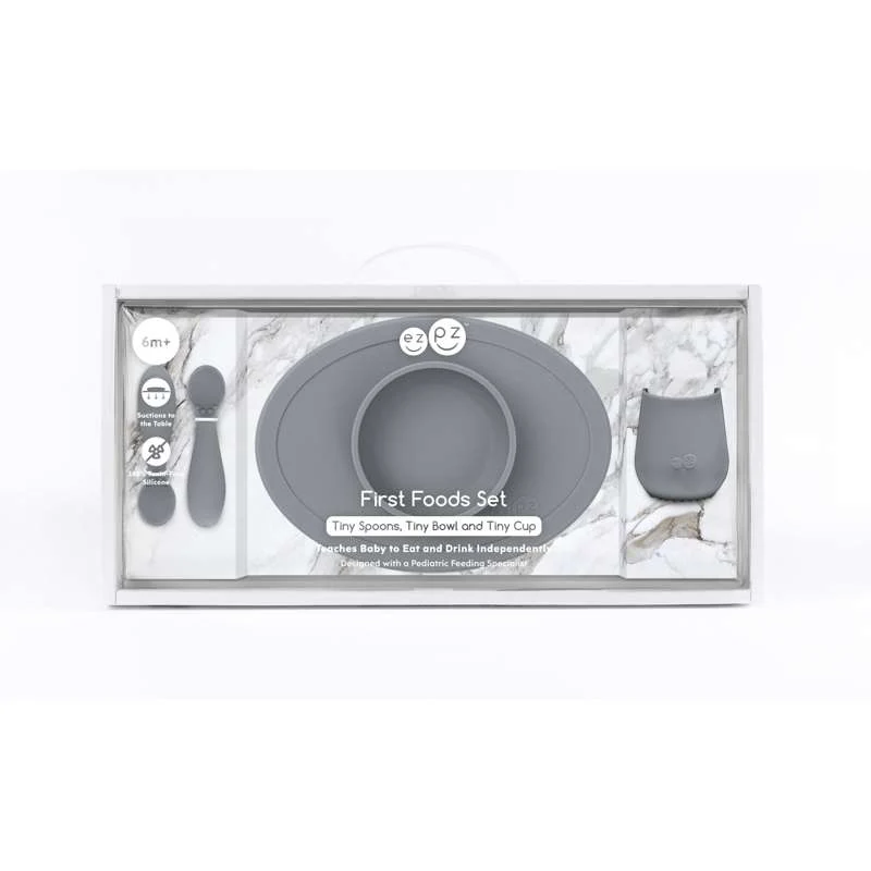 EZPZ First Foods Set - Madstart til Baby - Grå