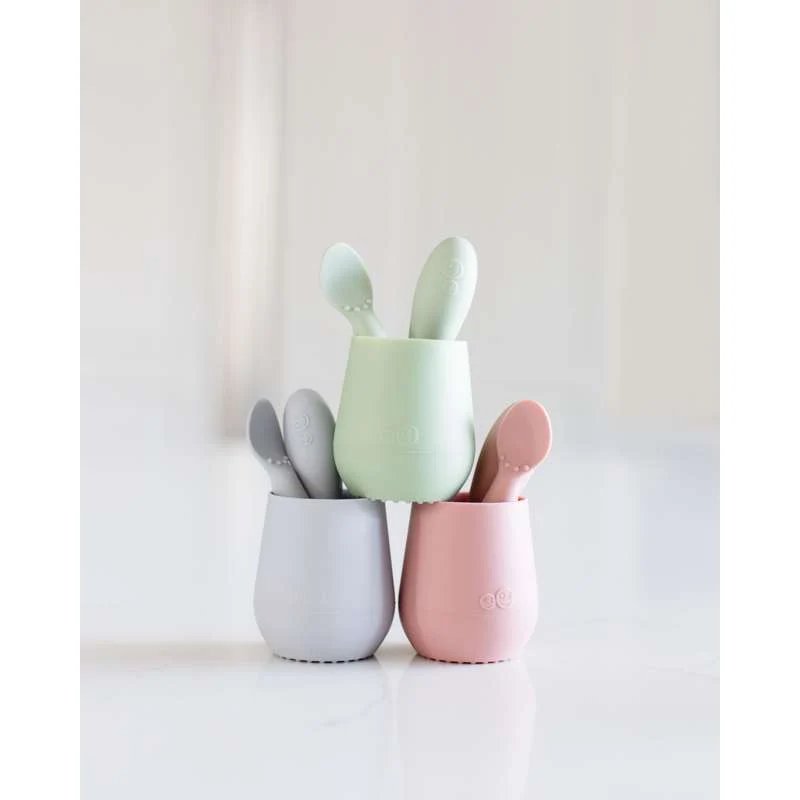 EZPZ Tiny Spoon 2 stk. Silikoneskeer - Grøn