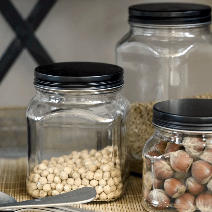 FIRKANTIG GLAS SKRUE TOP KARKE 700ML