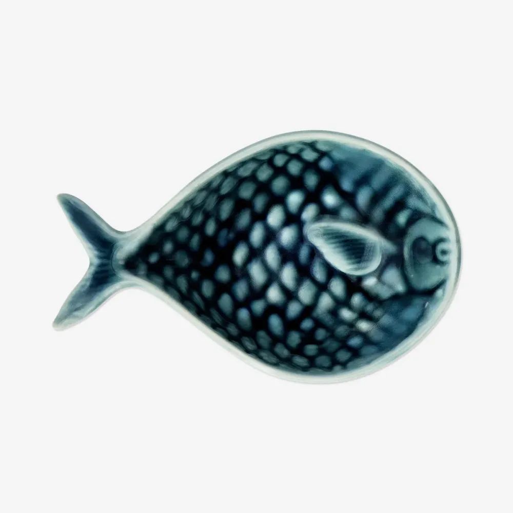 Blå fiskeskål - 12 cm