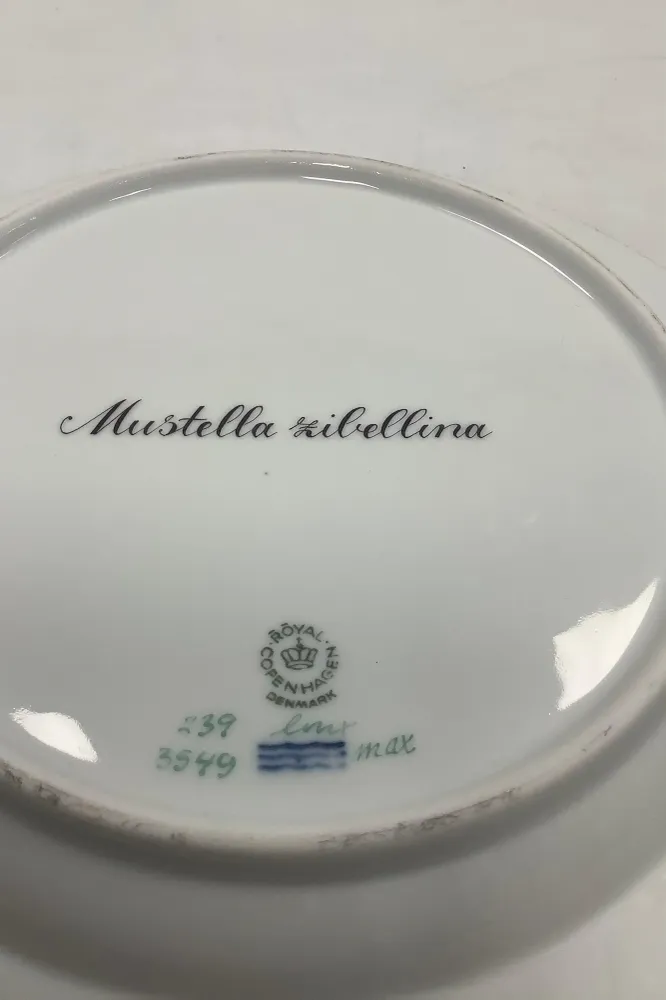 Flora Danica Jagtstel Middagstallerken No 239/3549 Zobel
