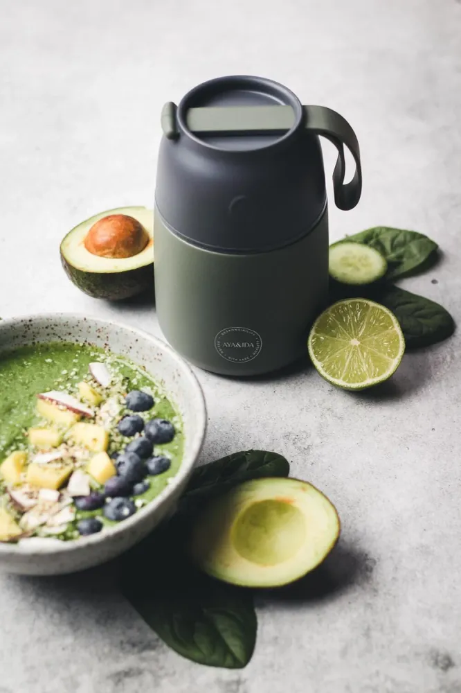 Food'ie to go madbeholder, Tropical Green - 500ml
