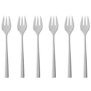 Gense Fuga Kagegaffel 15,5 cm 6 stk. Mat/Blankt stål