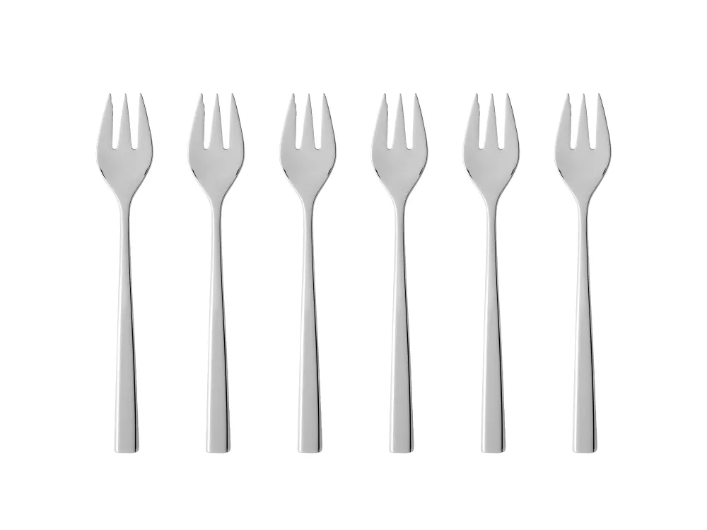 Gense Fuga Kagegaffel 15,5 cm 6 stk. Mat/Blankt stål