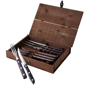 Gense Old farmer classic Steakbestik/grillbestik 8 dele Træ/Stål