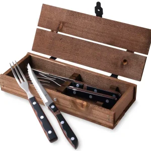 Gense Old farmer classic Steakbestik/grillbestik 4 dele Træ/Stål