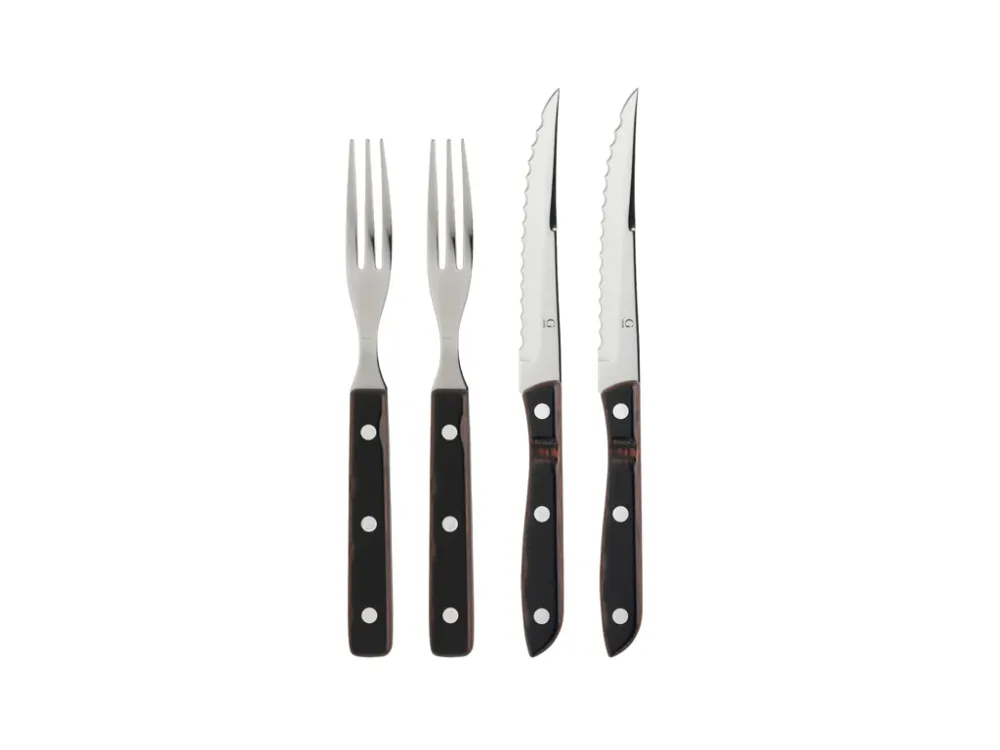Gense Old farmer classic Steakbestik/grillbestik 4 dele Træ/Stål