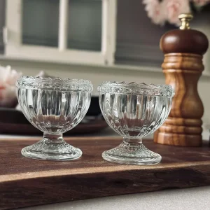 Æggebægre i glas - Sæt med 2 stk.
