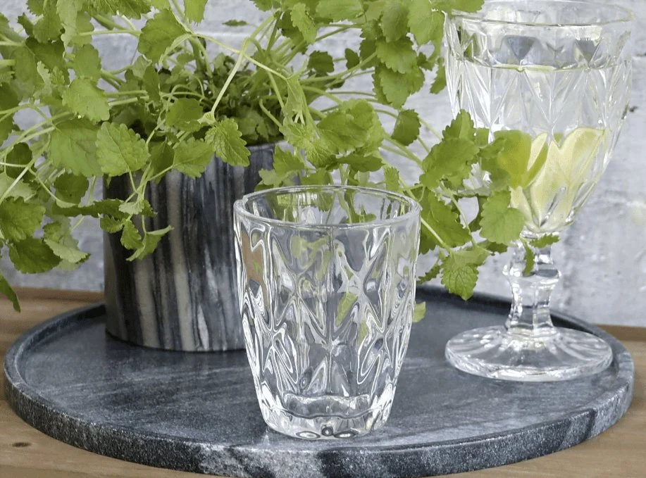 Glas m. diamantudskæring