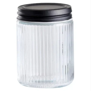 Glas med metalskruelåg