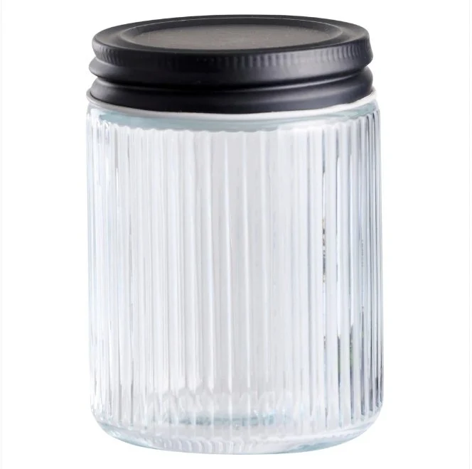 Glas med metalskruelåg
