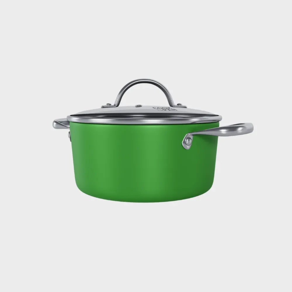 Go Green Honey Gryde med låg 24 cm - Rustfrit stål