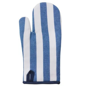 Grill handske m. denim kant, blå/hvid - L33 cm