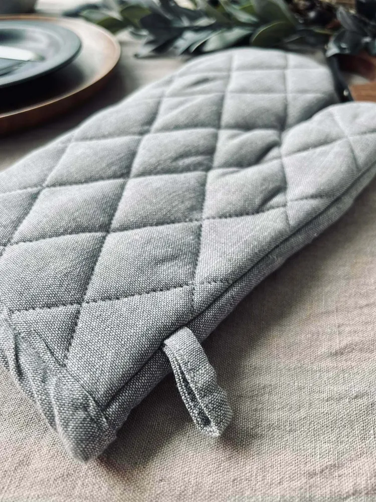 Grillhandske - Grå quilt