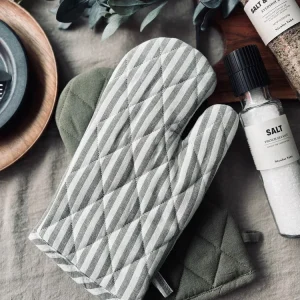 Grillhandske - Quilt Salvie strib