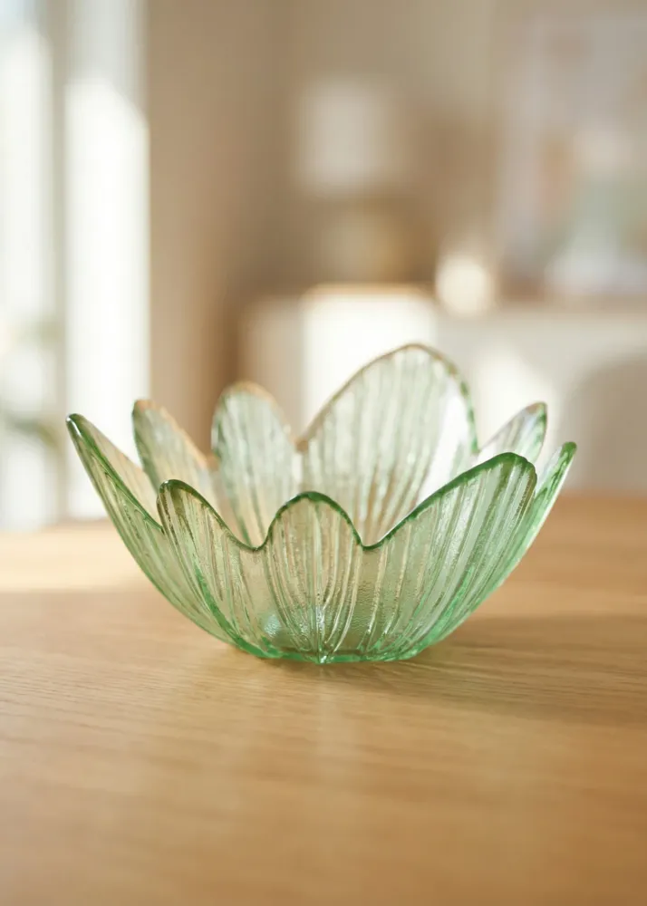 Grøn blomsterskål - 11 cm