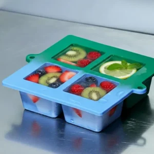 Blå og grøn stor isterningbakke