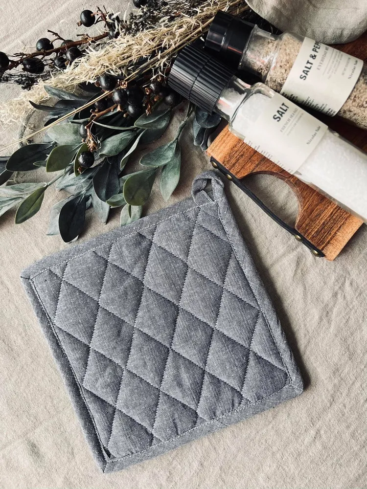 Grydelap - Blå quilt