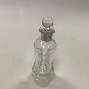 Holmegaard Dragsted Glas Karaffel med sølvbånd