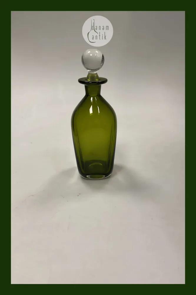 Holmegaard Grøn Glas Karaffel med Låg