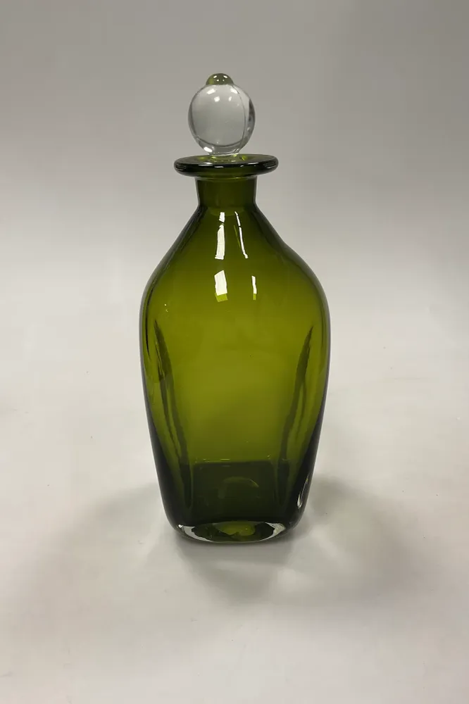 Holmegaard Grøn Glas Karaffel med Låg