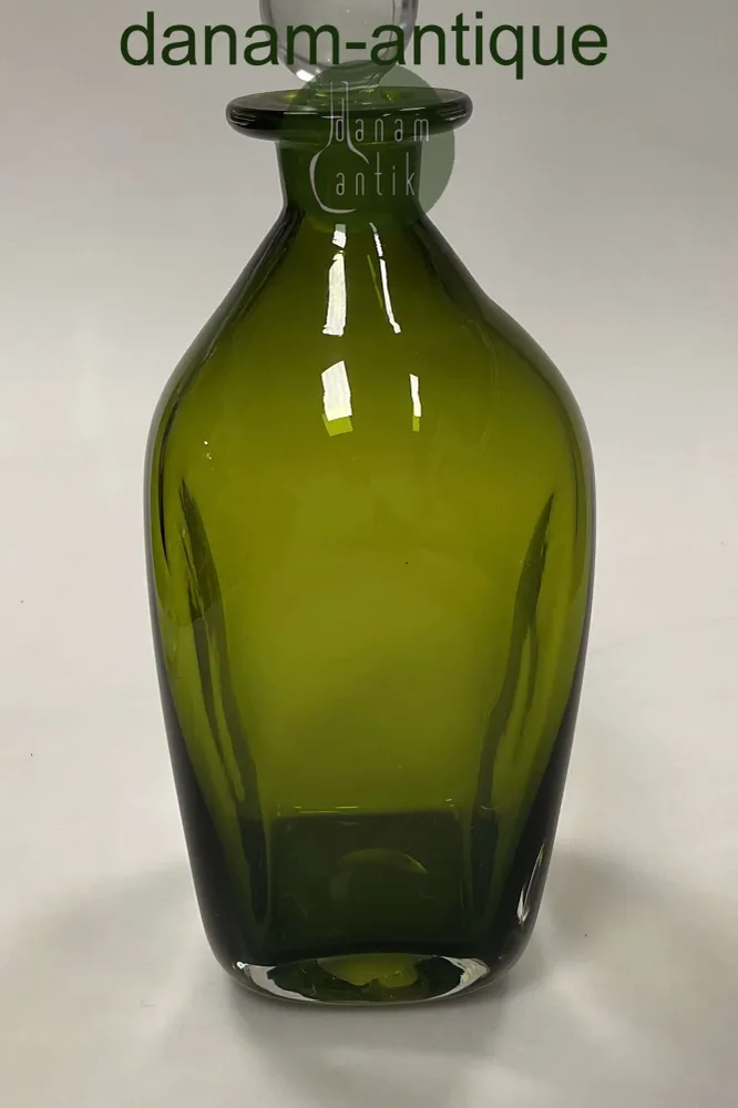 Holmegaard Grøn Glas Karaffel med Låg
