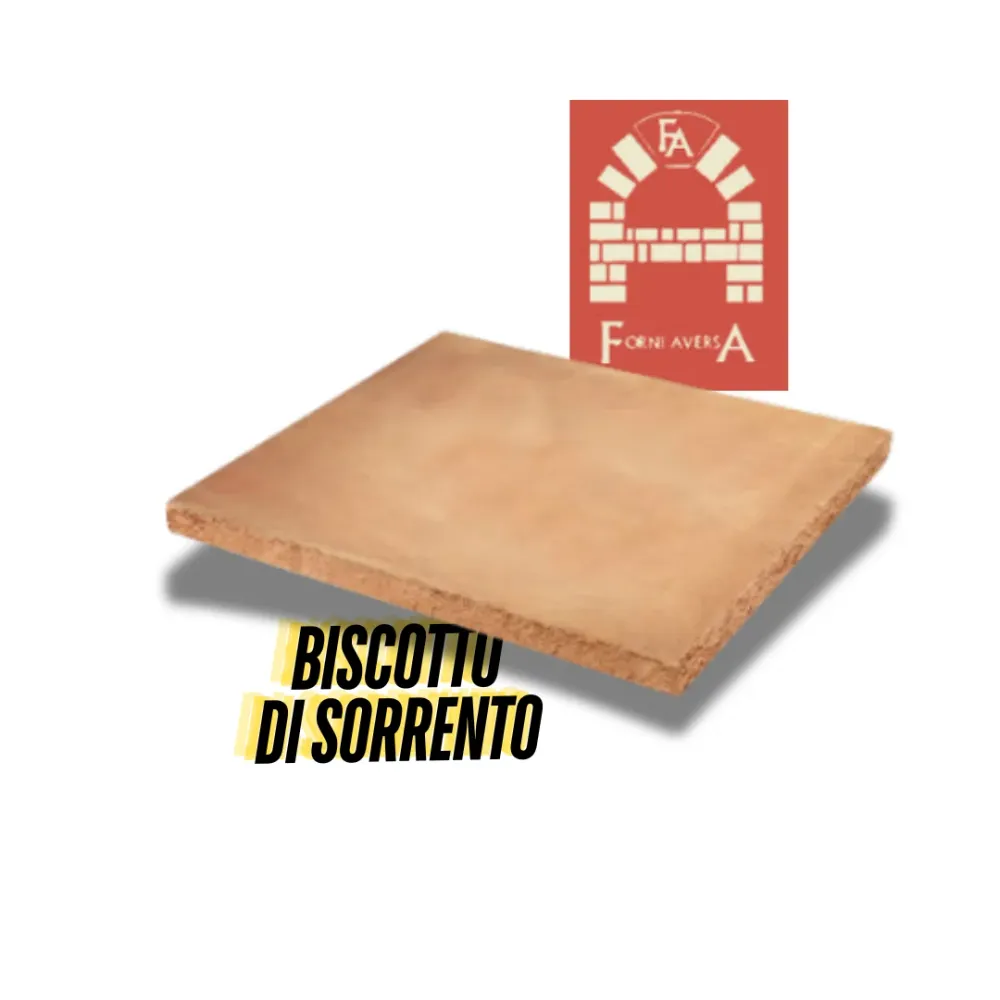 Ildfast pizzasten, rektangulær Sorrento Biscuit måler 50 x 40 cm med en tykkelse på 2 cm