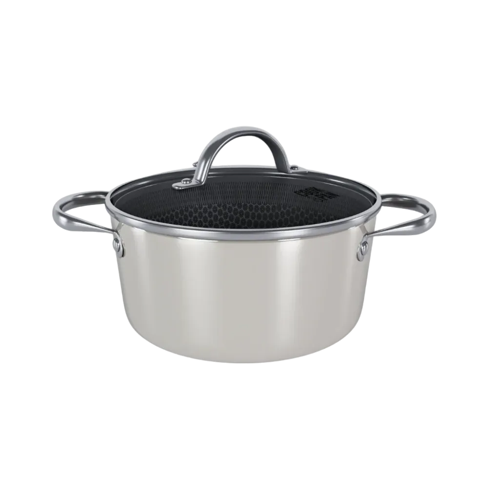 Go Ivory Honey Gryde med låg 22 cm - Rustfrit stål
